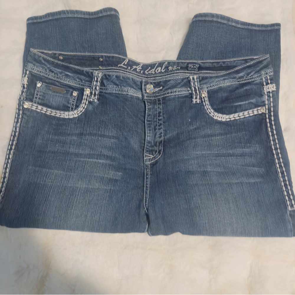 L.A. Idol Dark Blue Straight Leg Jeans